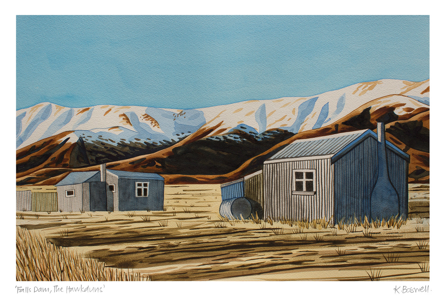 Kate Boswell - 'Falls Dam - The Hawkduns' (Signed Open Edition)