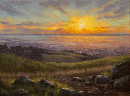 Livia Dias "The light over us' Christchurch from Mount Vernon
