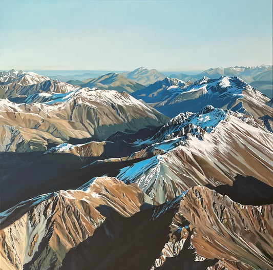 Christine Lang 'Backbone' (Southern alps with Lake Manapouri)