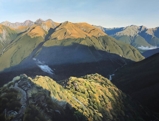 Christine Lang 'Early morning over the Haast'