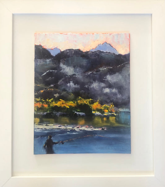 Jane McIntosh 'Twilight fishing Glendu Bay Wanaka'