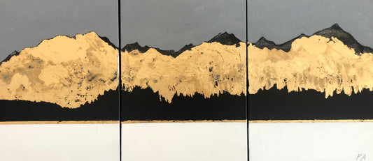 Pierre Aubert 'Golden sunset - triptych'