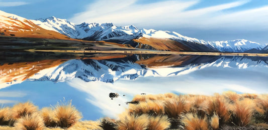Christine Lang 'Reflections Lake Heron'