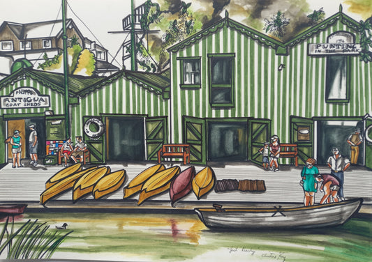 Christine King "Just Peachy' (Antigua Boat Sheds)