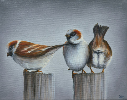 Vicki Andrews 'Three little sparrows'