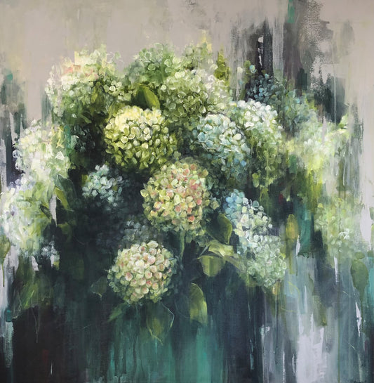 Melanie Hammett 'White and Green hydrangeas'